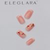 Main photo of eleglara press-on nails item 0317. Square french tip press on nails.