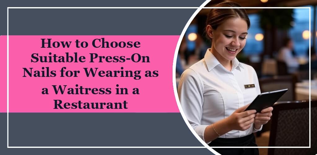 Featured image of eleglara's blog post: How to Choose Suitable Press-On Nails for Wearing as a Waitress in a Restaurant: My Real-Talk Guide from a Beauty Pro Mom. There is a waitress is taking order in a resturant.